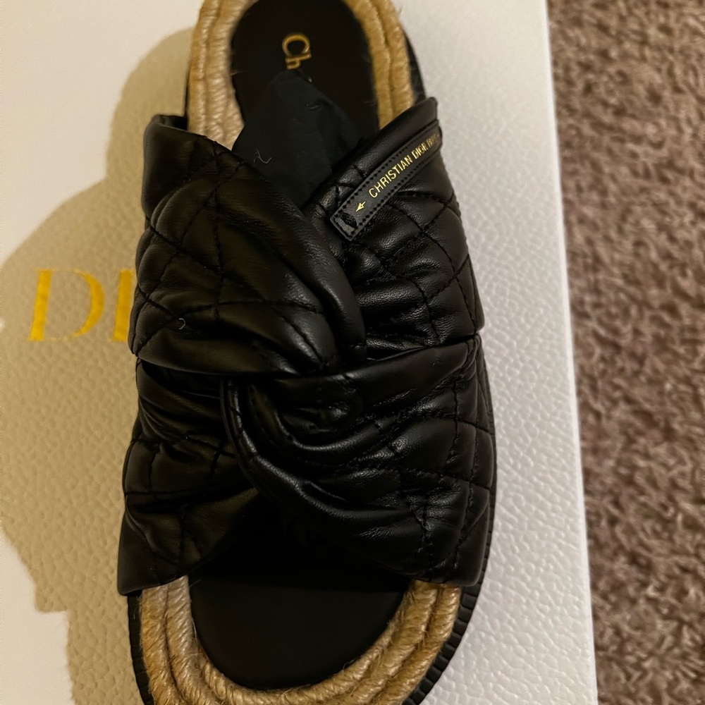 Christian Dior Cannage Quilted D Twist Sandals - Picture 2 of 7